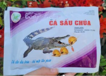 Thuốc diệt ốc bưu vàng, ốc sên dạng phun CÁ SẤU CHÚA 810WP